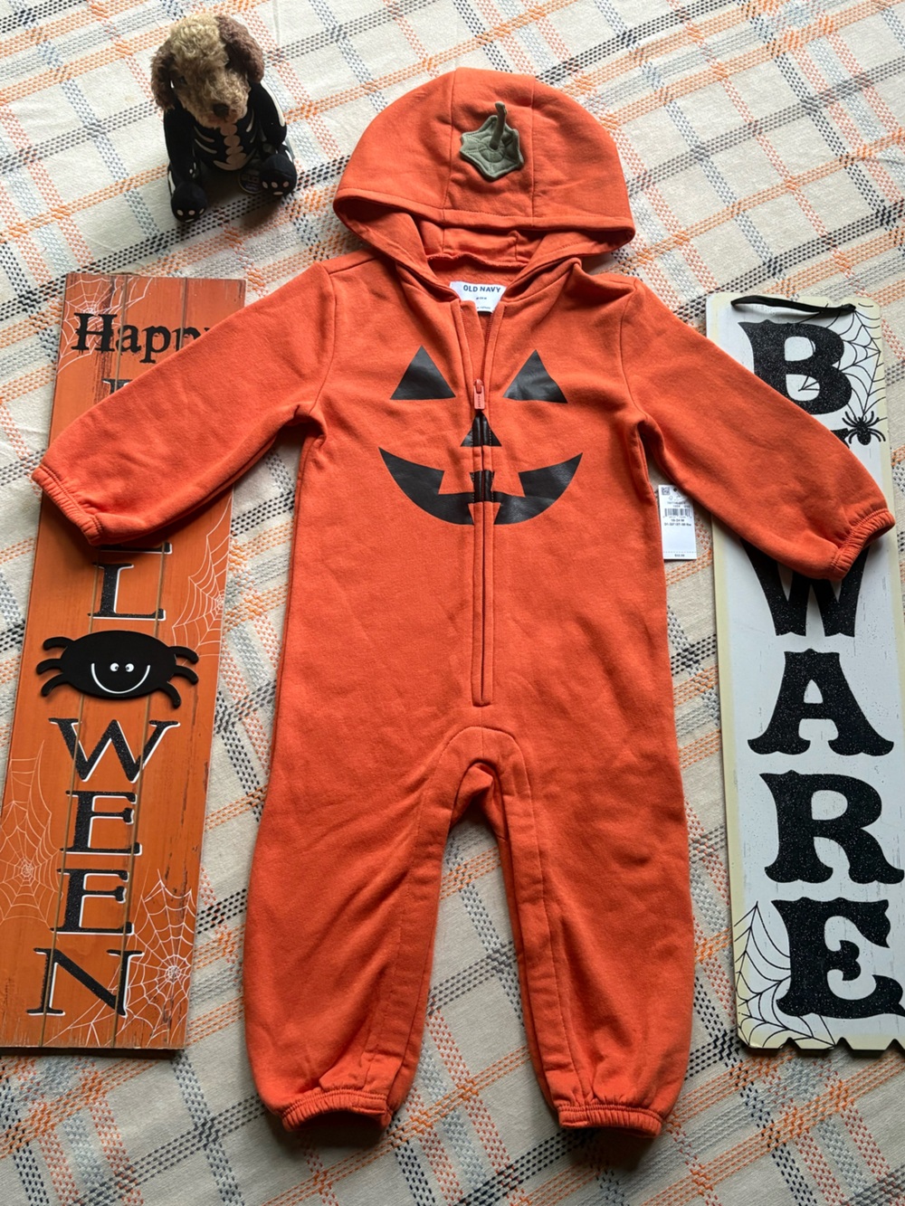 NWT Jack-O'-Lantern Hooded One-Piece